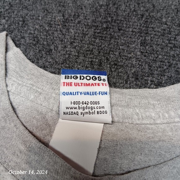 Vintage Big Dog Shirt Men 4X Gray Y2K They Messed With the Wrong Dog - Picture 5 of 10